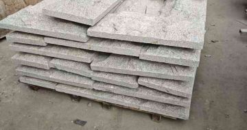 淄博芝麻白蘑菇石，自然面