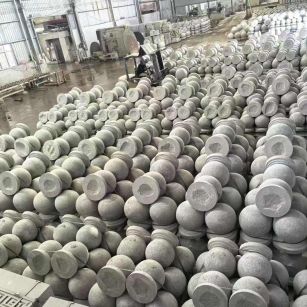 淄博芝麻白圆球 石球 挡车球